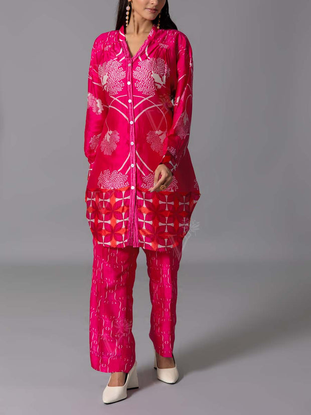 Pink Vasansi Silk Co-Ord Set