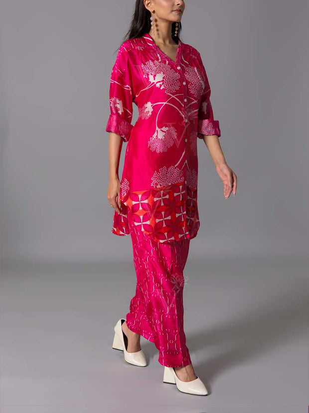 Pink Vasansi Silk Co-Ord Set