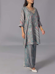 Grey Vasansi Silk Kurta And Pant Set