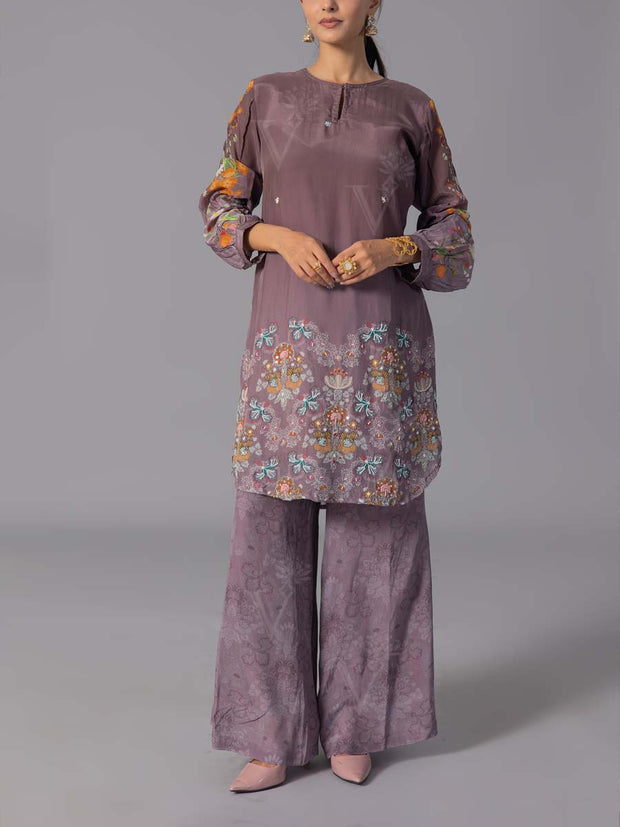 Brown Vasansi Silk Co-Ord Set