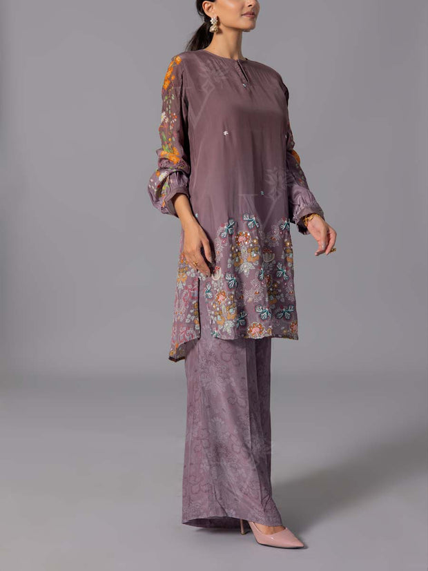 Brown Vasansi Silk Co-Ord Set