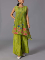 Green Crepe Silk Co-Ord Set