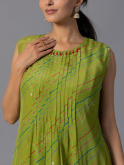 Green Crepe Silk Co-Ord Set