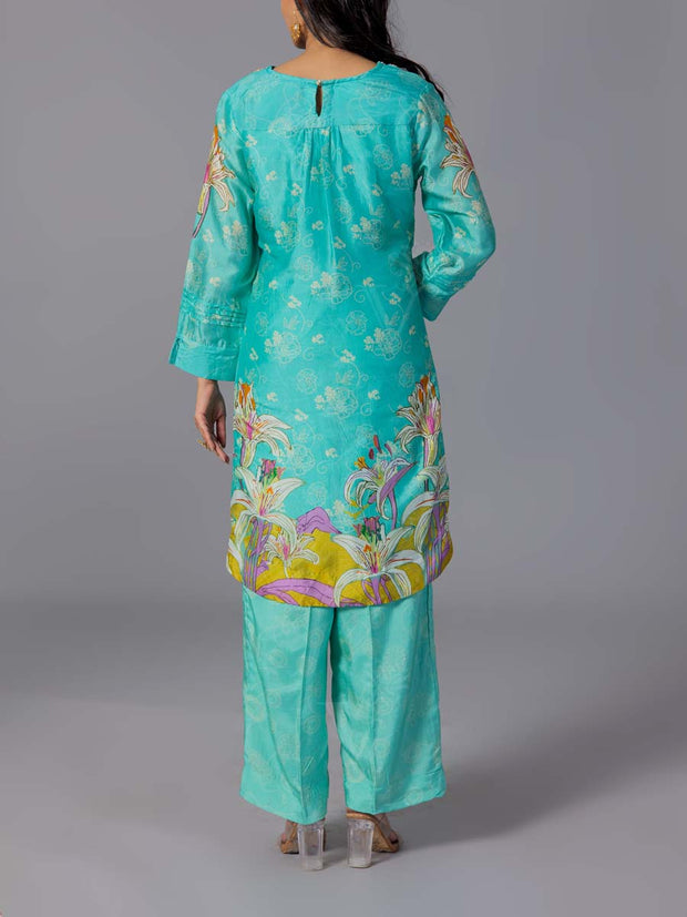 Sky Blue Vasansi Silk Co-Ord Set