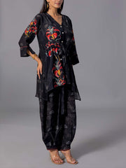 Black Crepe Silk Co-Ord Set