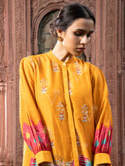 Yellow Vasansi Silk Embroidered Co Ord Set