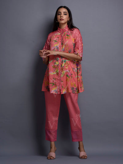 Brick Red Cotton Co Ord Set
