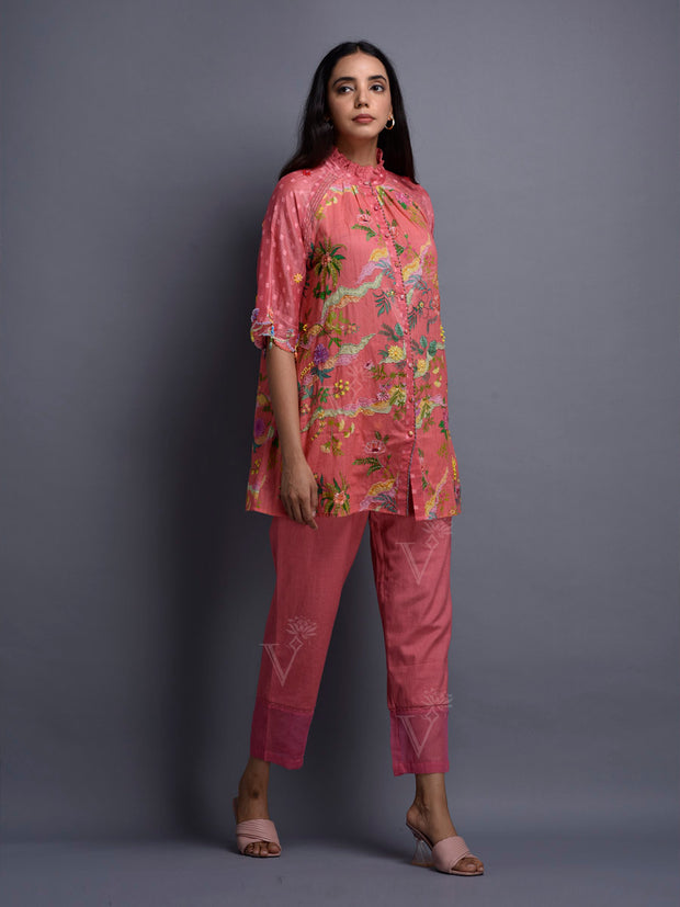 Brick Red Cotton Co Ord Set