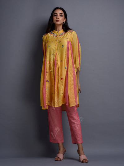 Yellow and Pink Cotton Co Ord Set