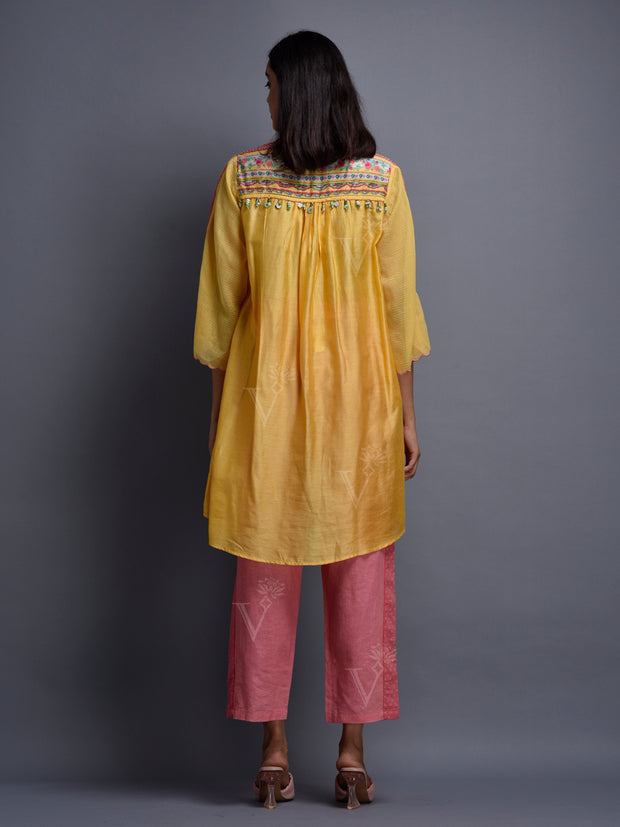 Yellow and Pink Cotton Co Ord Set