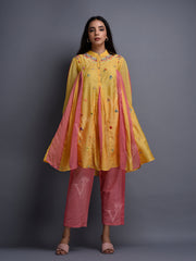 Yellow and Pink Cotton Co Ord Set