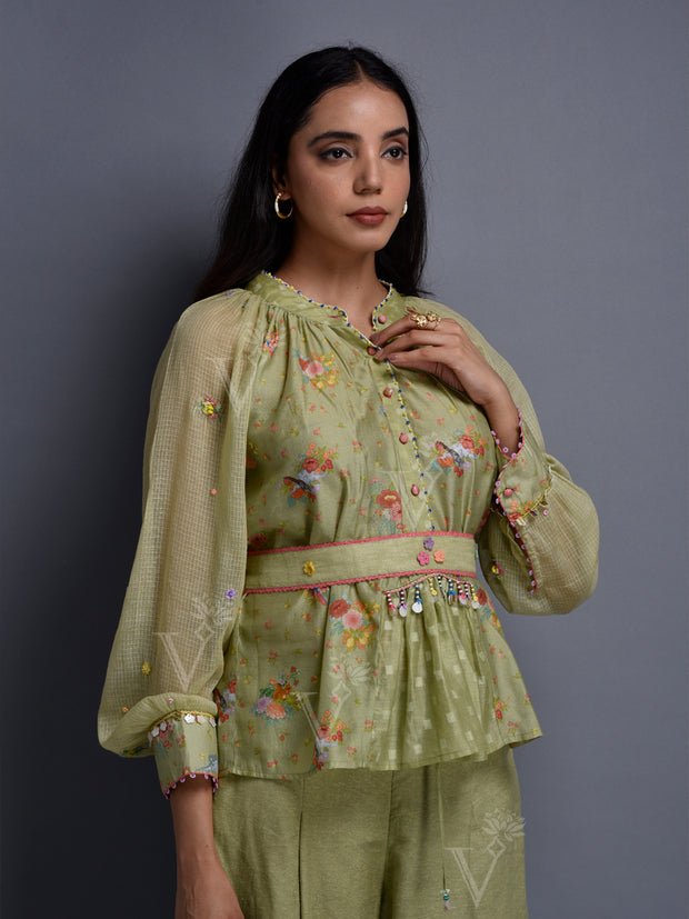 Moss Green Cotton Co Ord Set