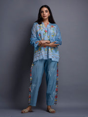Baby blue Cotton Co Ord Set