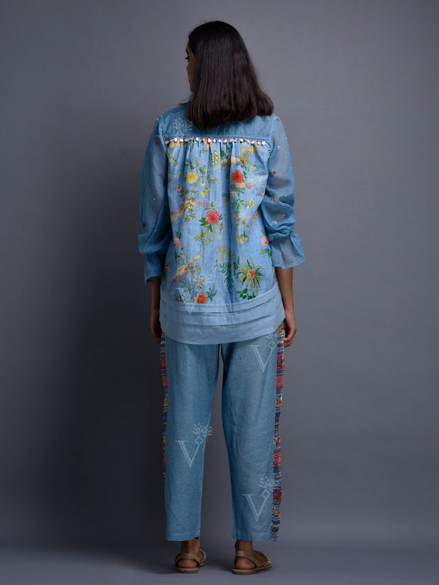 Baby blue Cotton Co Ord Set
