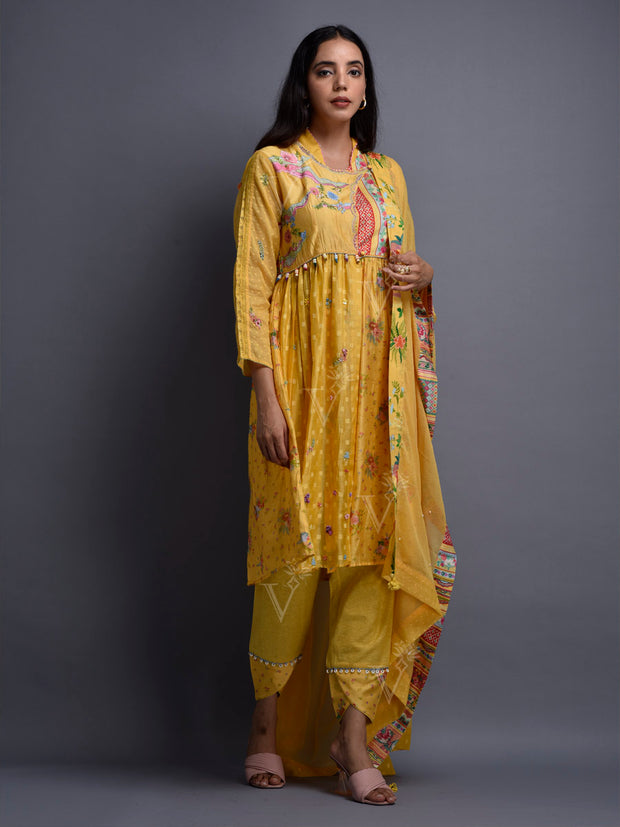 Yellow Cotton Co Ord Set