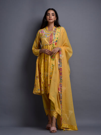 Yellow Cotton Co Ord Set