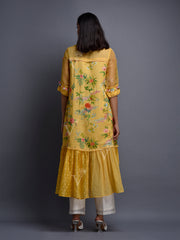 Yellow Cotton Embroidered Tunic