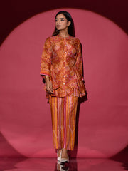 Mustard Vasansi Silk Printed Co Ord Set