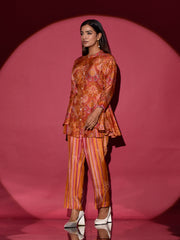Mustard Vasansi Silk Printed Co Ord Set