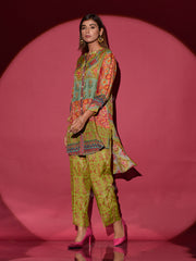 Green Vasansi Silk Printed Co Ord Set