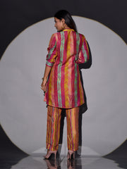 Multi Color Vasansi Silk Printed Co Ord Set