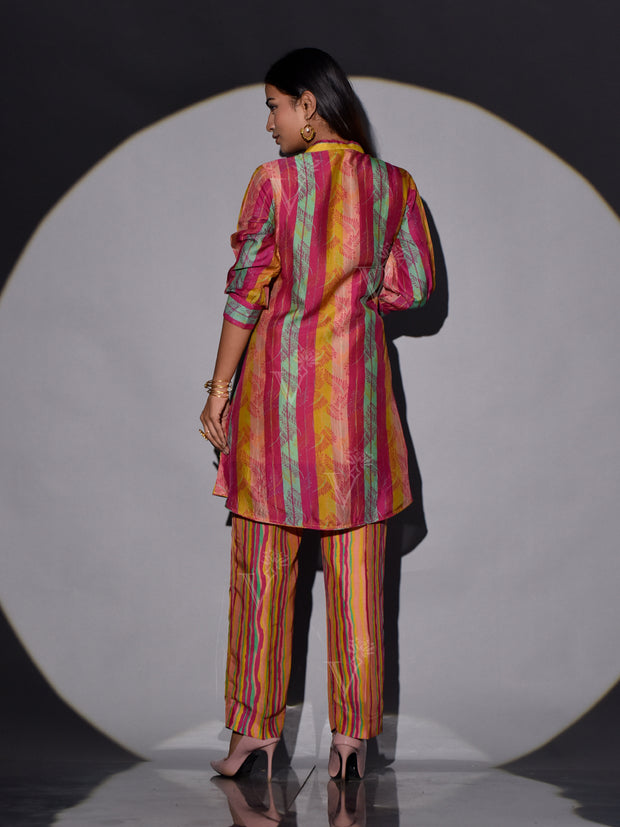 Multi Color Vasansi Silk Printed Co Ord Set