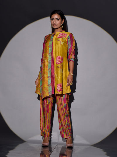 Multi Color Vasansi Silk Printed Co Ord Set
