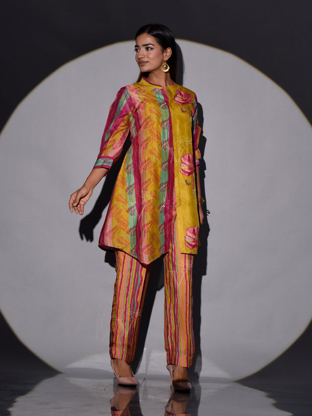 Multi Color Vasansi Silk Printed Co Ord Set