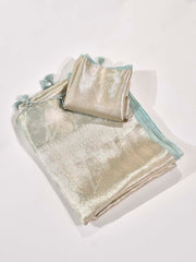 Ice Blue Tisse Saree