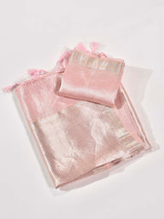 Pink Tissue Saree