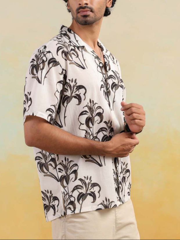 Tropical Mirage Oversized Hawaian Collor Shirts
