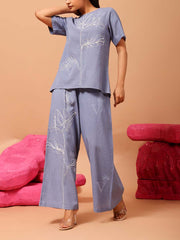 Blue Grey Cotton Co Ord set