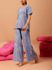 Blue Grey Cotton Co Ord set