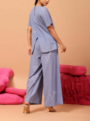 Blue Grey Cotton Co Ord set