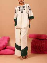 Beige Cotton Co Ord Set