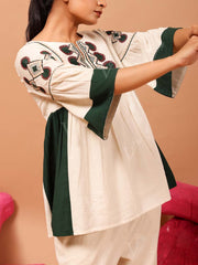 Beige Cotton Co Ord Set