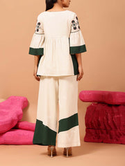 Beige Cotton Co Ord Set