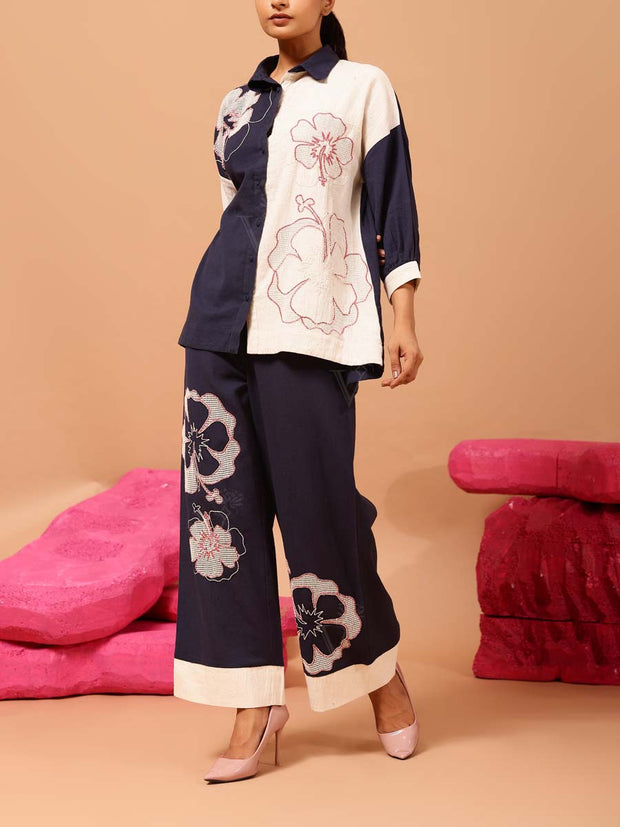 Blue Cotton Co Ord Set