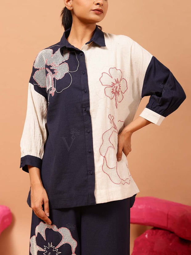 Blue Cotton Co Ord Set