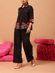 Black Cotton Co Ord Set
