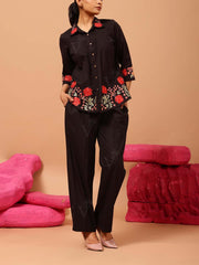 Black Cotton Co Ord Set