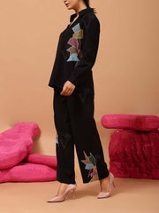 Black Cotton Co Ord Set