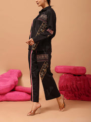 Black Cotton Co Ord Set