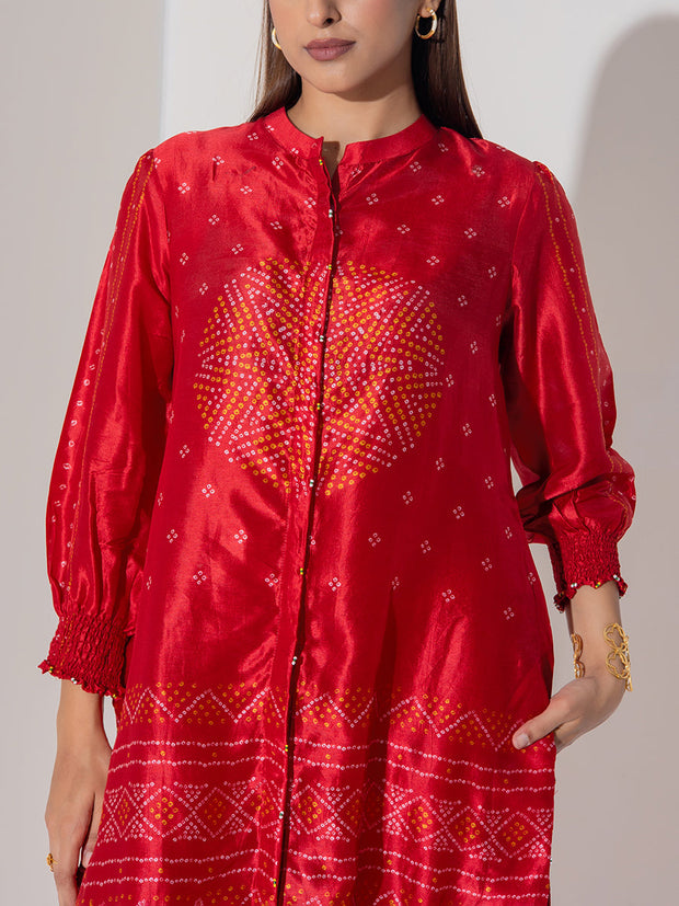 Maroon Vasansi Silk Co-Ord Set