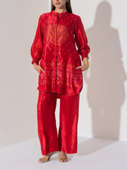 Maroon Vasansi Silk Co-Ord Set