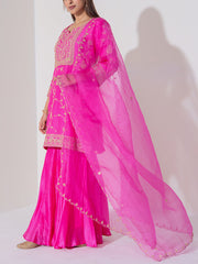 Pink Organza Suit Set