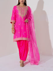 Pink Organza Suit Set