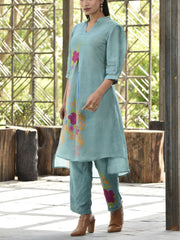Pine Green Vasansi Silk Printed Co Ord Set