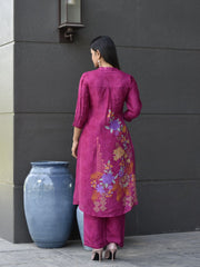 Pink Vasansi Silk Printed Co Ord Set