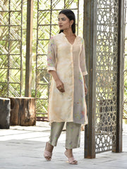 Transient Grey Vasansi Silk Printed Co Ord Set
